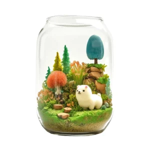 สวนขวดแก้วพร้อมอัลปาก้า