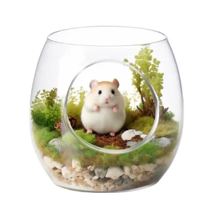 สวนขวดแก้วพร้อมหนูแฮมสเตอร์
